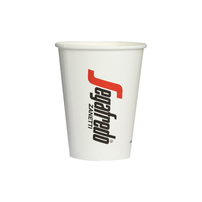Segafredo Branded Paper Cups For Hot Beverages with "Segafredo Zanetti" logo, designed for hot beverages, on a white background.
