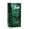 A package of Segafredo Zanetti Mild Espresso beans with velvety mouthfeel in a green, textured bag.
