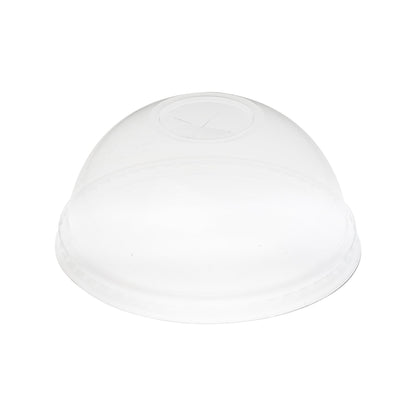 Clear plastic dome-shaped lid with a central X-shaped slit, typically used for covering beverages or food items. The Segafredo Zanetti Beverage Lids offer the same convenience while reducing waste from straws.