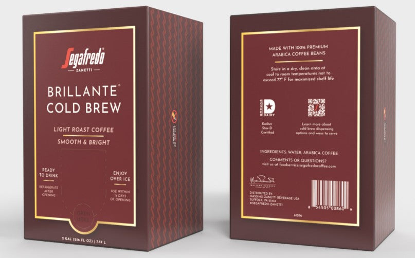Segafredo Brillante™ Cold Brew Ready-to-Drink - 2gal Bag in Box